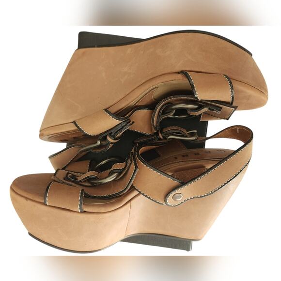 Marni Leather Platform Strappy Heels 37 - Picture 5 of 7
